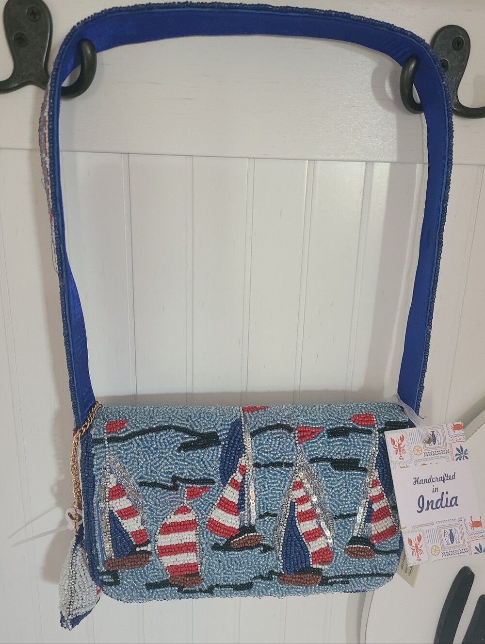 TikTok Viral-Handmade In India Sailboat Beaded Handbag